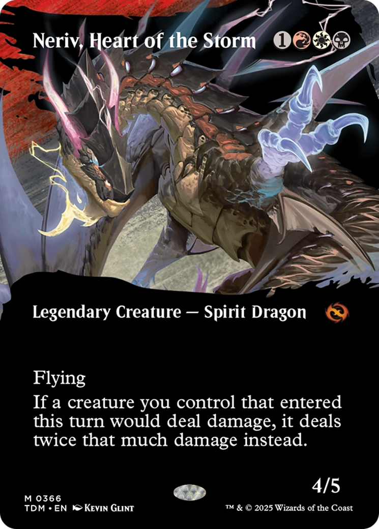 Neriv, Heart of the Storm (Borderless) [Tarkir: Dragonstorm] [Foil]
