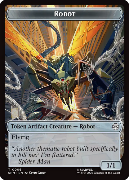Food // Robot Double-Sided Token [Marvel's Spider-Man Tokens] [Foil]