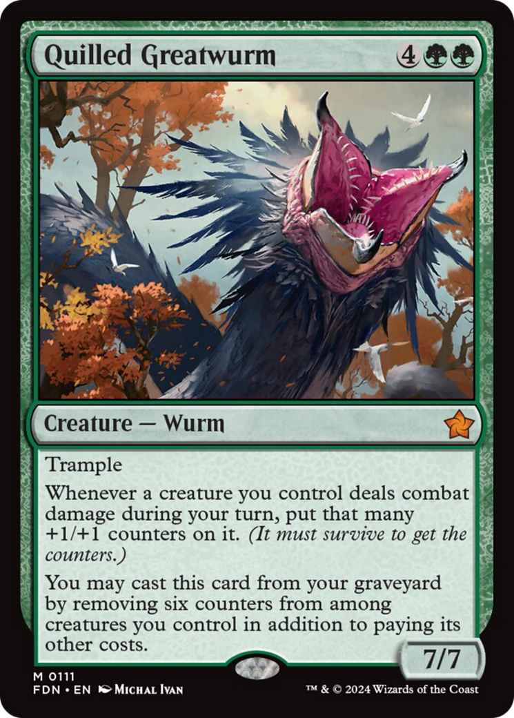 Quilled Greatwurm [Foundations] [Foil]