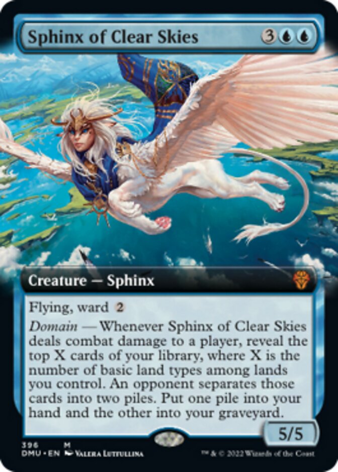 Sphinx of Clear Skies (Extended Art) [Dominaria United] [Foil]