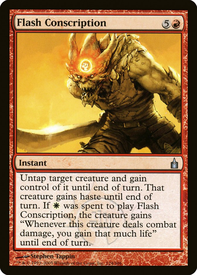 Flash Conscription [Ravnica: City of Guilds] [Foil]