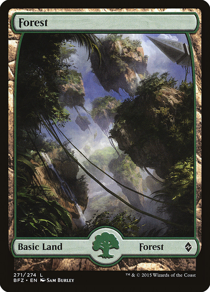 Forest (271) (Full Art) [Battle for Zendikar] [Foil]