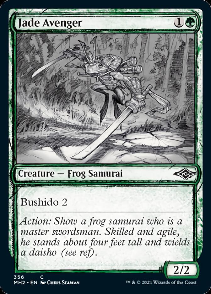 Jade Avenger (Sketch) [Modern Horizons 2] [Foil]