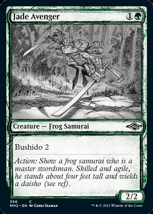 Jade Avenger (Sketch) [Modern Horizons 2] [Foil]