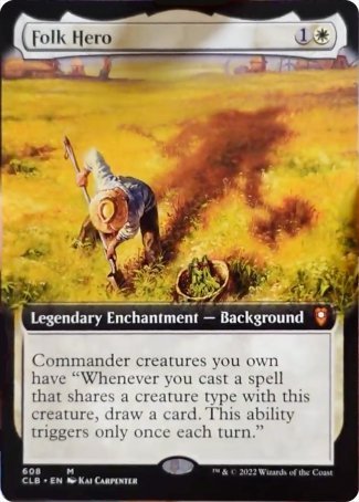 Folk Hero (Extended Art) [Commander Legends: Battle for Baldur's Gate] [Foil]