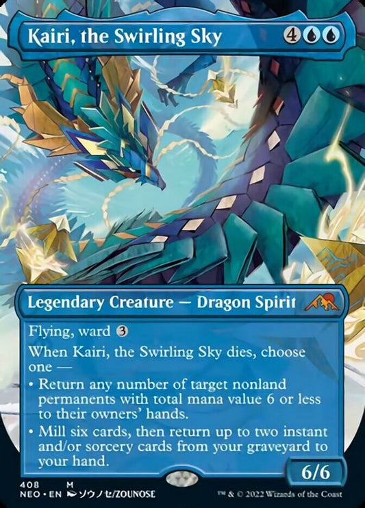 Kairi, the Swirling Sky (Borderless Alternate Art) [Kamigawa: Neon Dynasty] [Foil]