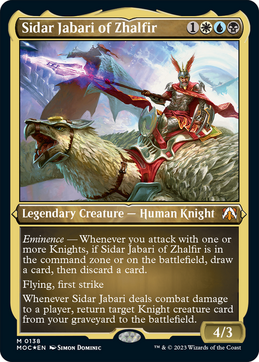 Sidar Jabari of Zhalfir (Display Commander) [March of the Machine Commander] [Foil]