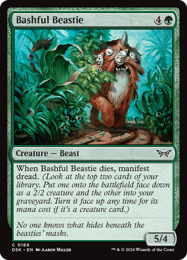 Bashful Beastie [Duskmourn: House of Horror] [Foil]