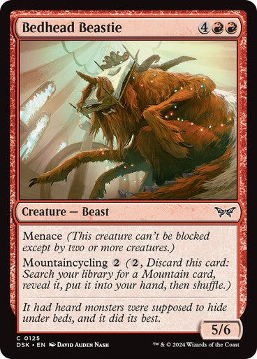 Bedhead Beastie [Duskmourn: House of Horror] [Foil]