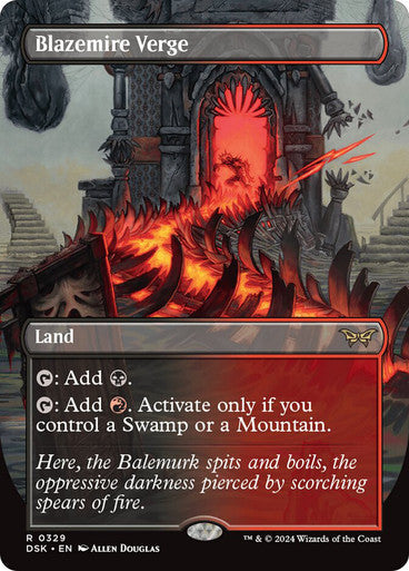 Blazemire Verge (Borderless) [Duskmourn: House of Horror] [Foil]