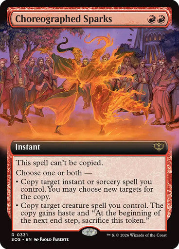 Choreographed Sparks (Extended Art) [Secrets of Strixhaven] [Foil]