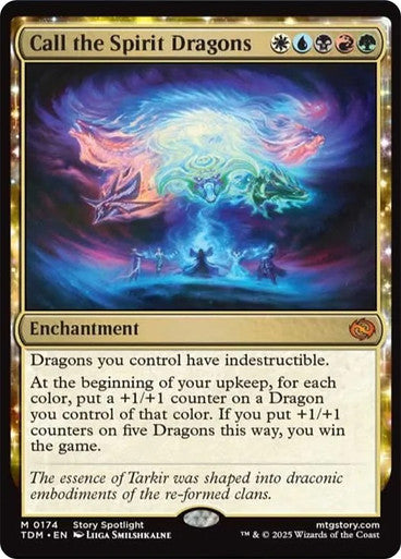 Call the Spirit Dragons [Tarkir: Dragonstorm] [Foil]