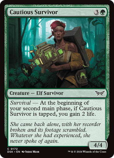 Cautious Survivor [Duskmourn: House of Horror] [Foil]
