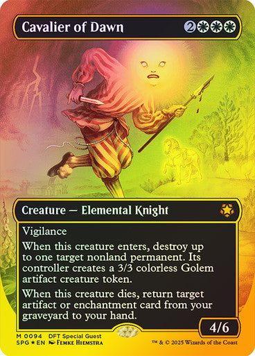 Cavalier of Dawn (Borderless) (First-Place Foil) [Aetherdrift Special Guests]