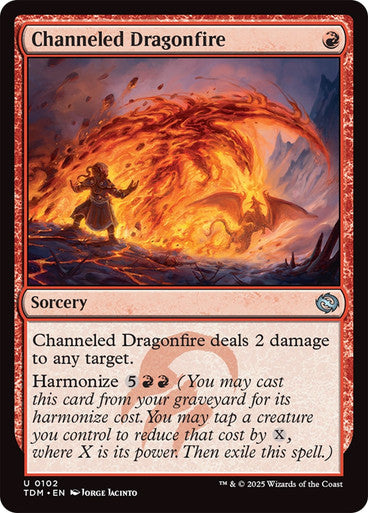 Channeled Dragonfire [Tarkir: Dragonstorm] [Foil]