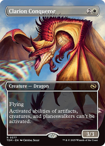 Clarion Conqueror (Borderless) [Tarkir: Dragonstorm] [Foil]