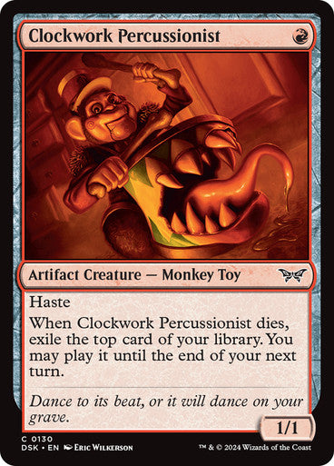 Clockwork Percussionist (0130) [Duskmourn: House of Horror] [Foil]