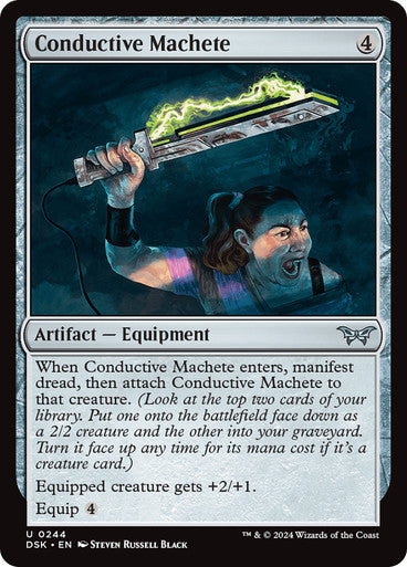 Conductive Machete [Duskmourn: House of Horror] [Foil]
