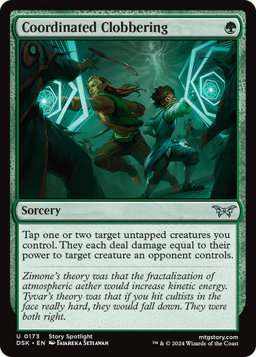 Coordinated Clobbering [Duskmourn: House of Horror] [Foil]