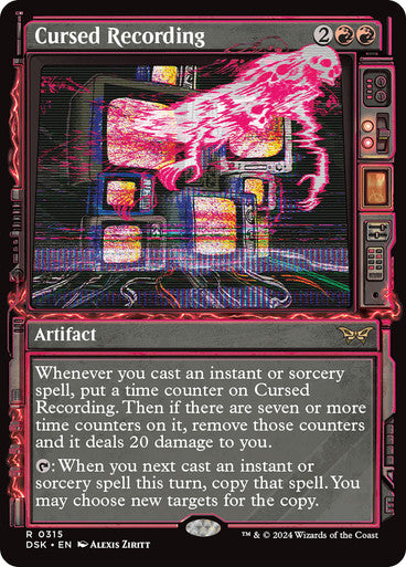 Cursed Recording (Showcase) [Duskmourn: House of Horror] [Foil]