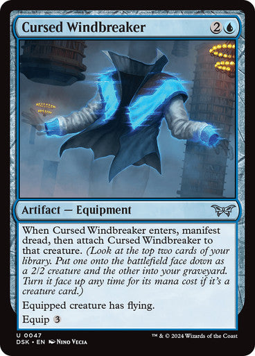 Cursed Windbreaker [Duskmourn: House of Horror] [Foil]
