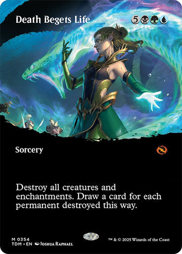 Death Begets Life (Borderless) [Tarkir: Dragonstorm] [Foil]