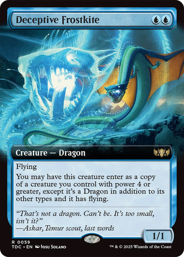 Deceptive Frostkite (Extended Art) [Tarkir: Dragonstorm Commander]