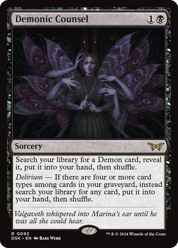 Demonic Counsel [Duskmourn: House of Horror] [Foil]