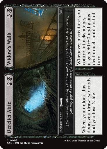 Derelict Attic // Widow's Walk [Duskmourn: House of Horror] [Foil]
