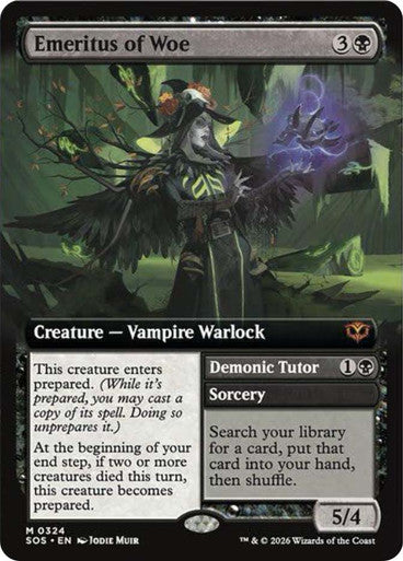 Emeritus of Woe (Extended Art) [Secrets of Strixhaven] [Foil]