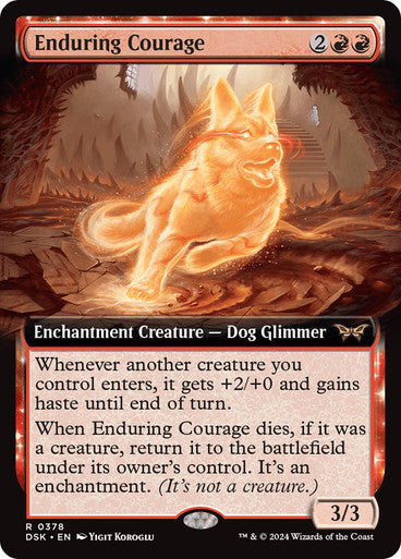 Enduring Courage (Extended Art) [Duskmourn: House of Horror] [Foil]