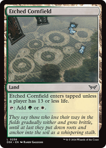 Etched Cornfield [Duskmourn: House of Horror] [Foil]