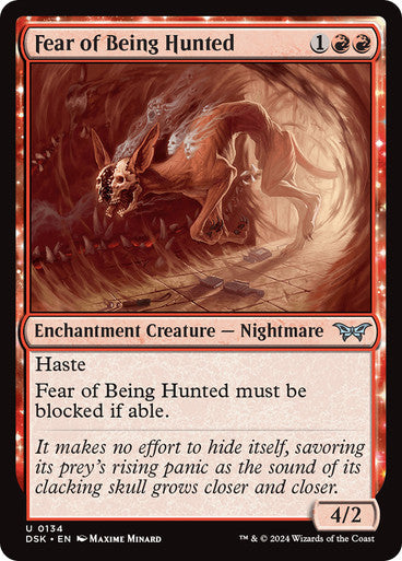 Fear of Being Hunted [Duskmourn: House of Horror] [Foil]