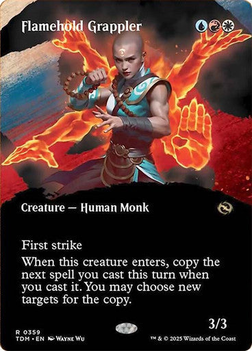 Flamehold Grappler (Borderless) [Tarkir: Dragonstorm] [Foil]