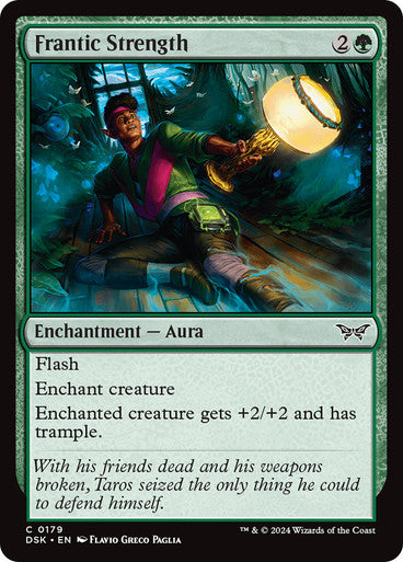 Frantic Strength [Duskmourn: House of Horror] [Foil]