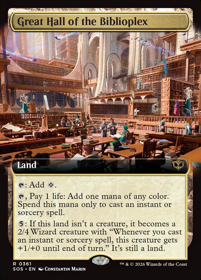 Great Hall of the Biblioplex (Extended Art) [Secrets of Strixhaven]