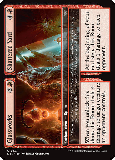 Glassworks // Shattered Yard [Duskmourn: House of Horror] [Foil]
