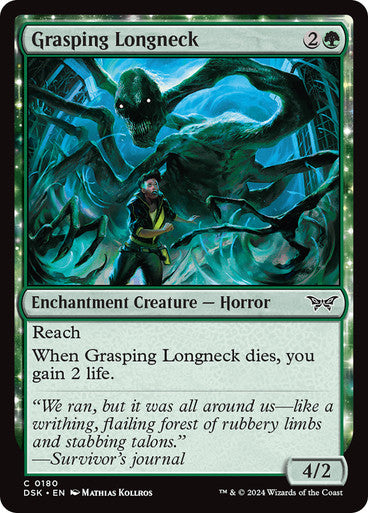 Grasping Longneck [Duskmourn: House of Horror] [Foil]