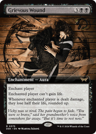 Grievous Wound (Extended Art) [Duskmourn: House of Horror] [Foil]