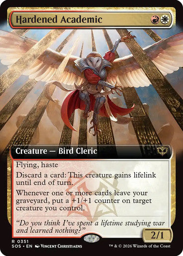 Hardened Academic (Extended Art) [Secrets of Strixhaven] [Foil]