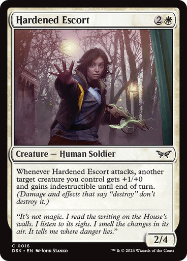 Hardened Escort [Duskmourn: House of Horror] [Foil]