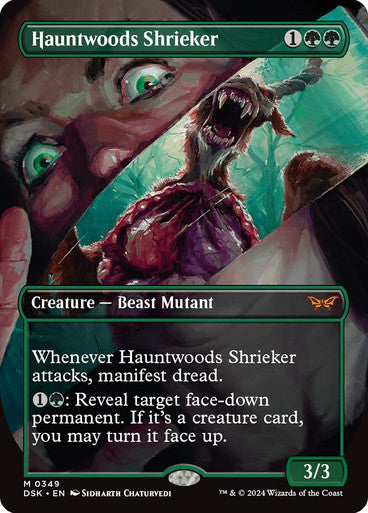 Hauntwoods Shrieker (Borderless) [Duskmourn: House of Horror] [Foil]