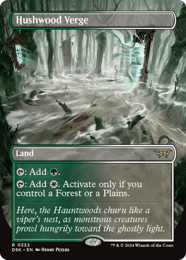 Hushwood Verge (Borderless) [Duskmourn: House of Horror] [Foil]