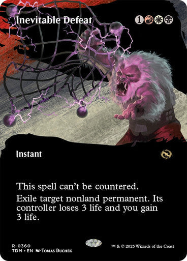 Inevitable Defeat (Borderless) [Tarkir: Dragonstorm] [Foil]