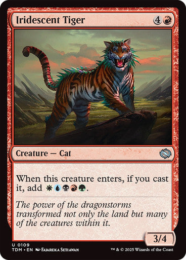 Iridescent Tiger [Tarkir: Dragonstorm] [Foil]