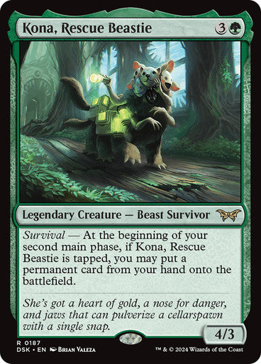 Kona, Rescue Beastie (0187) [Duskmourn: House of Horror] [Foil]