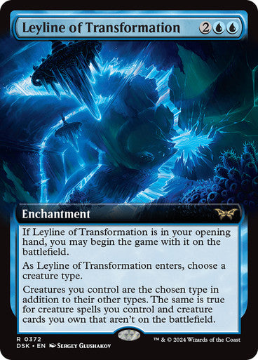 Leyline of Transformation (Extended Art) [Duskmourn: House of Horror] [Foil]