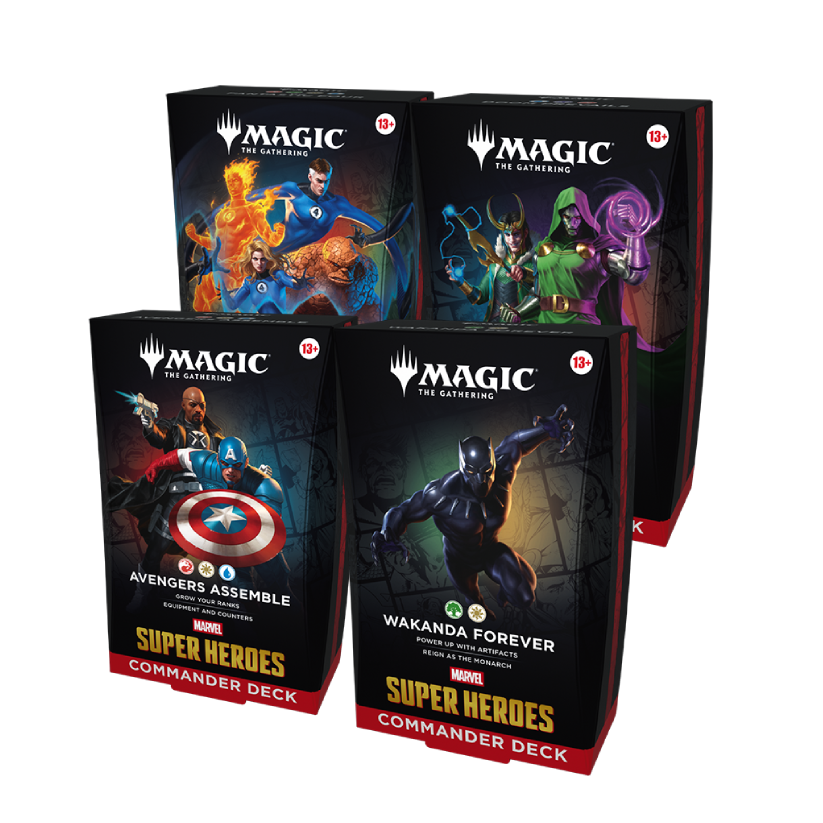 Marvel Super Heroes - Commander Deck Set of 4 (Preorder - Available 19 Jun 2026)