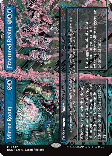 Mirror Room // Fractured Realm (Borderless) [Duskmourn: House of Horror] [Foil]