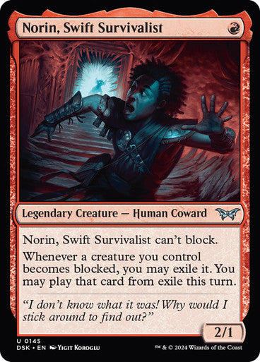 Norin, Swift Survivalist (0145) [Duskmourn: House of Horror] [Foil]